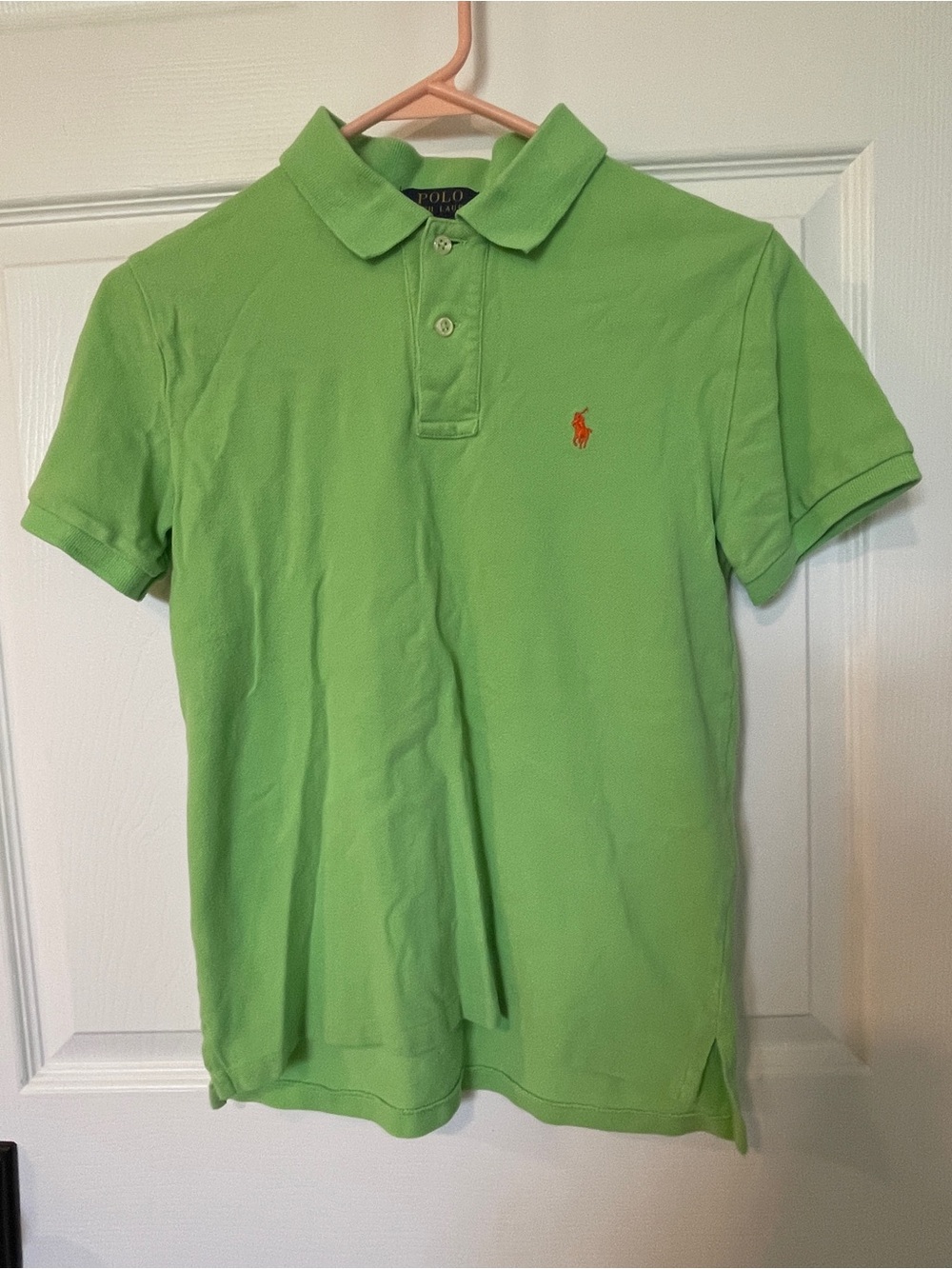 Polo by Ralph Lauren Kids Lime Green Polo with Orange Pony